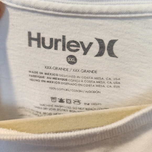 Mens Hurley 3X T-shirt - Picture 3 of 4
